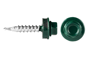 Саморез кров. 4,8х28 (RAL 6005 зеленый мох)  за пачку 250 шт 