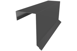 Планка торцевая кровельная фальц 65х97 0,45 PE с пленкой RAL7024 мокрый асфальт (2м) 