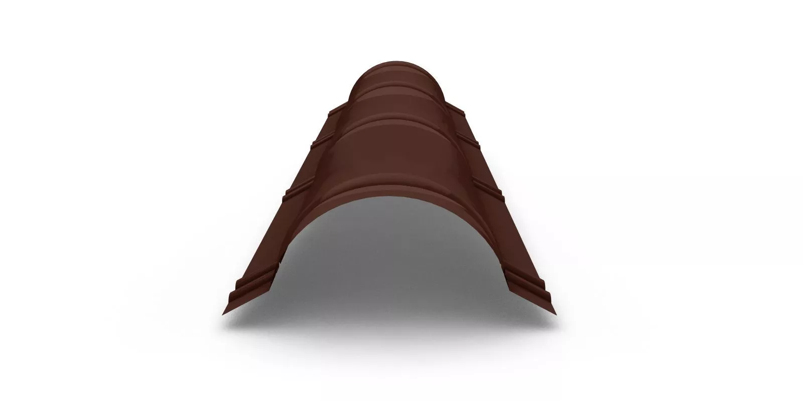 Планка конька круглого R110х2000 (RAL8017 коричневый шоколад) 