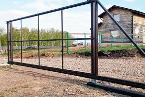 Каркас ворот откатных Стандарт 1,9х6 м БЕЗ Балки. под штакетник 