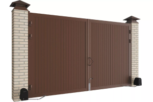 Ворота распашные "DoorHan (В2200хШ2000) RAL 8017 (в алюминиевой раме, сендвич-панели) 
