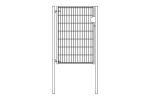 Калитка (Г.Л) В1530хШ1000 ПП, RAL-6005 без замка 