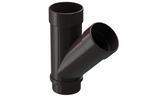 DOCKE LUX Тройник D100х45˚ Шоколад RAL8019 