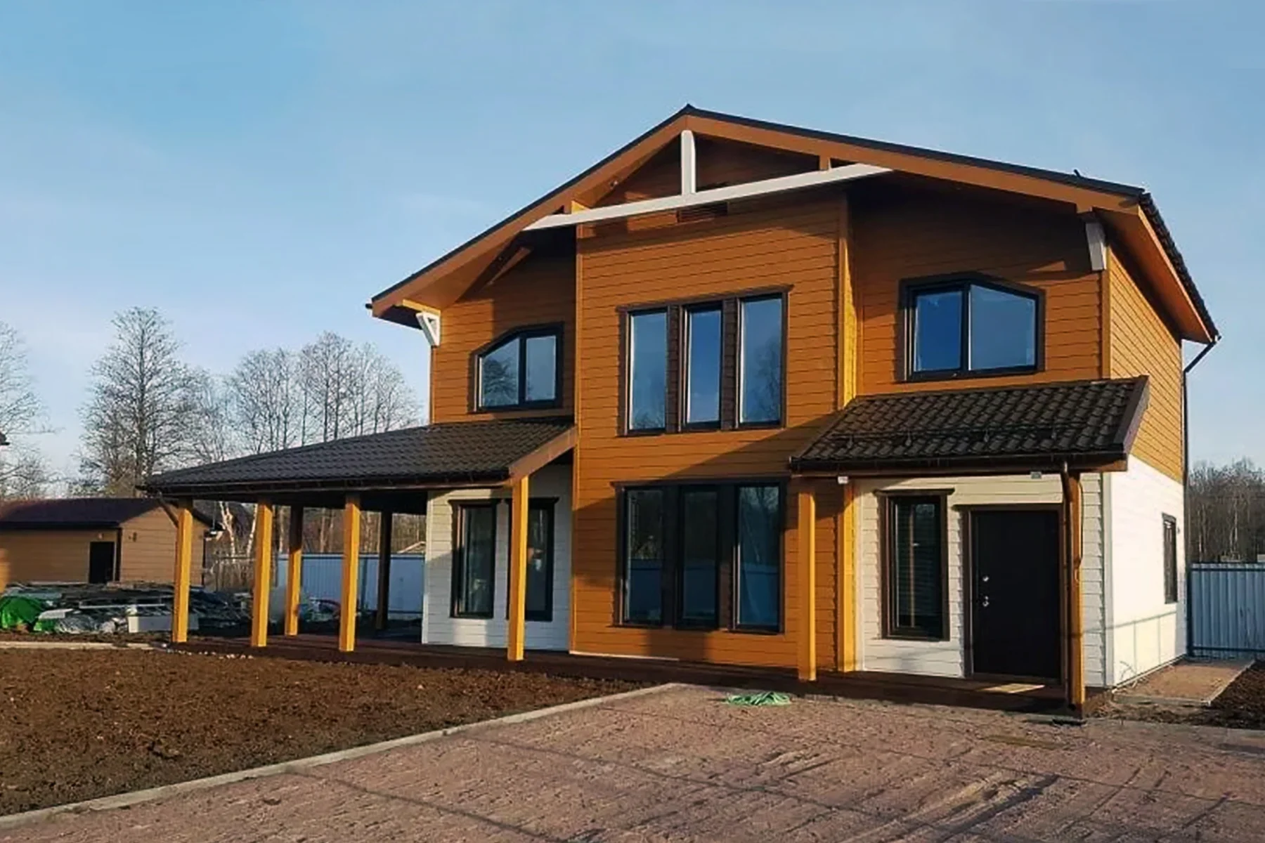 Фибросайдинг DECOVER 3600x190x8 0,684м2 Caramel 