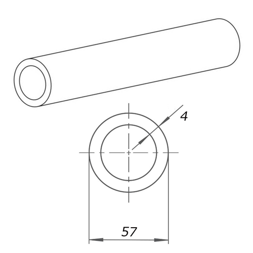 Труба бесшовная 57х4