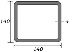 Труба профильная 140-140-4