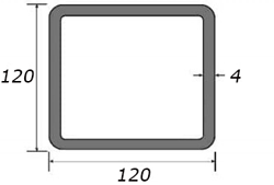 Труба профильная 120-120-4