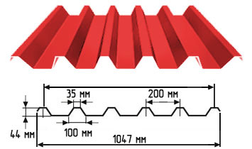 Профнастил С44