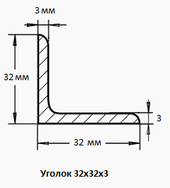 Уголок 32х32х3