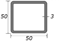 Труба профильная 50-50-3