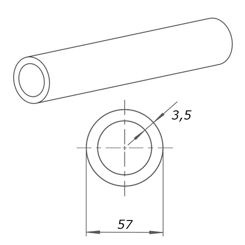 Труба бесшовная 57х3,5